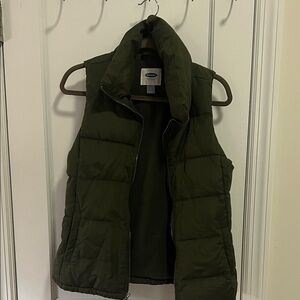Old Navy Olive Green Quilted Vest